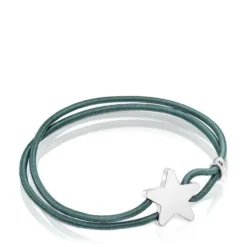 Pulsera elástica azul con estrella de plata Sweet Dolls