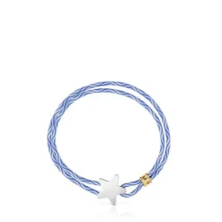 Pulsera elástica azul con estrella de plata Sweet Dolls