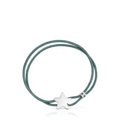 Pulsera elástica azul con estrella de plata Sweet Dolls