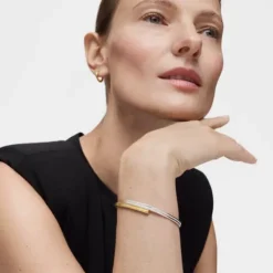 Pulsera esclava bicolor con motivos oso y corazón TOUS 1950