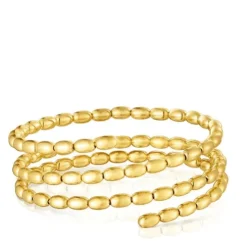 Pulsera esclava espiral con baño de oro 18 kt sobre plata TOUS Basics
