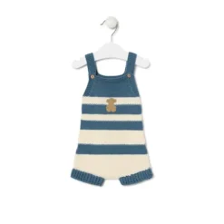 Ranita de punto de bebé Tricot a rayas azul