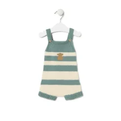 Ranita de punto de bebé Tricot a rayas verde