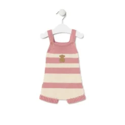 Ranita de punto de bebé Tricot a rayas rosa