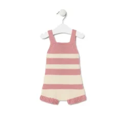 Ranita de punto de bebé Tricot a rayas rosa