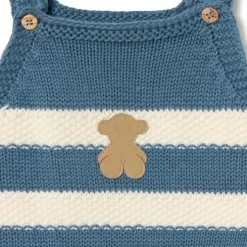 Ranita de punto de bebé Tricot a rayas azul