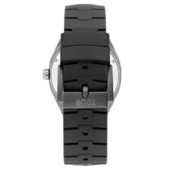 Reloj analógico automático con caja de titanio y brazalete de caucho negro TOUS Now