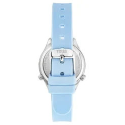 Reloj analógico celeste de acero Mini Self Time