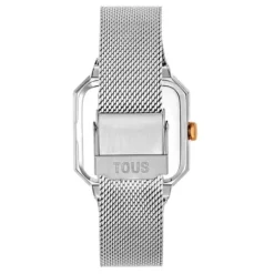 Reloj analógico con acero IPRG rosa y brazalete de acero Karat Squared