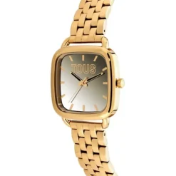 Reloj analógico con brazalete de acero IPG dorado TOUS D-Logo Mirror