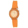 Reloj analógico naranja de acero Mini Self Time