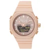 Reloj analógico/digital de acero IPRG nude con brazalete de nylon rosa Bet