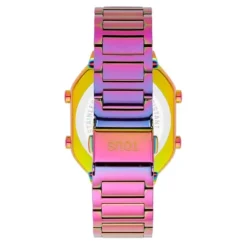 Reloj digital con brazalete de acero IP iridscente D-Bear