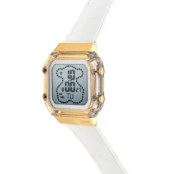 Reloj digital de policarbonato transparente y acero IPG dorado D-BEAR Fresh