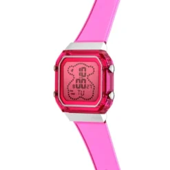 Reloj digital de policarbonato fucsia y acero D-BEAR Fresh