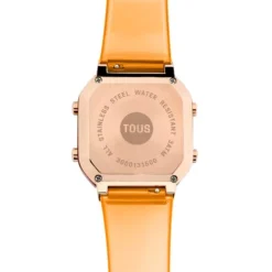 Reloj digital de policarbonato color salmón y acero IPRG rosa D-BEAR Fresh