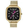 Reloj smartwatch con brazalete de acero IPG dorado D-Connect