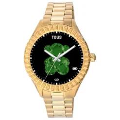 Reloj smartwatch con brazalete de acero IP dorado T-Bear Connect