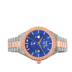 Reloj smartwatch con brazalete de acero y acero IP rosado T-Bear Connect