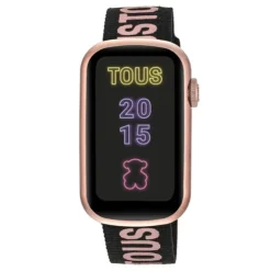 Reloj smartwatch con correa de nylon y correa de silicona rosa palo T-Band