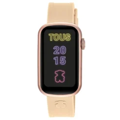 Reloj smartwatch con correa de nylon y correa de silicona rosa palo T-Band