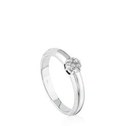 Solitario de oro blanco con diamantes TOUS Diamonds
