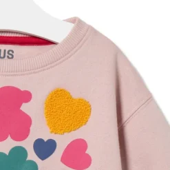 Sudadera osos,corazones y flores Casual rosa