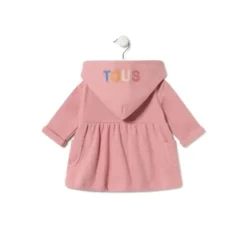 Vestido de bebé niña con capucha Geome rosa