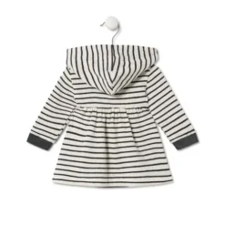 Vestido de niña con capucha Black crudo